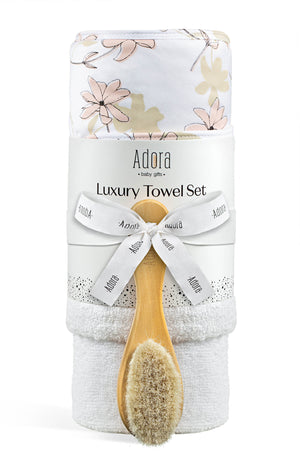 Towel And Brush Gift Set | Adora | Blossom