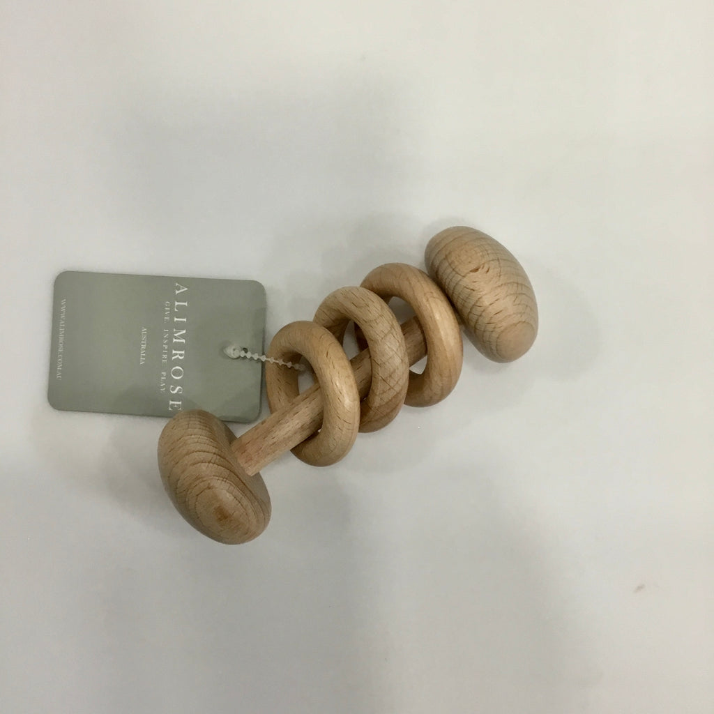 Beechwood Teether Stick Rattle | Natural | Alimrose