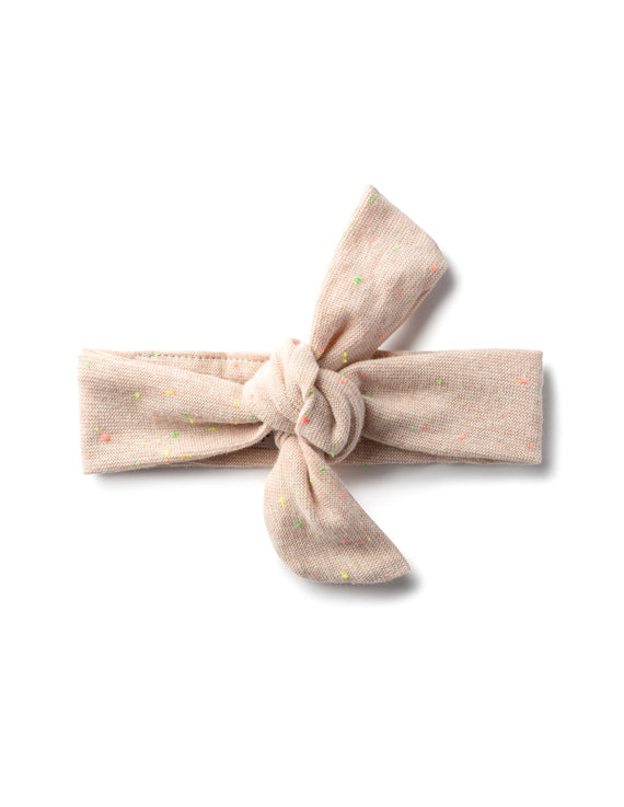 Girls Knot Headband | Jacqueline & Jac | Cream Speckled