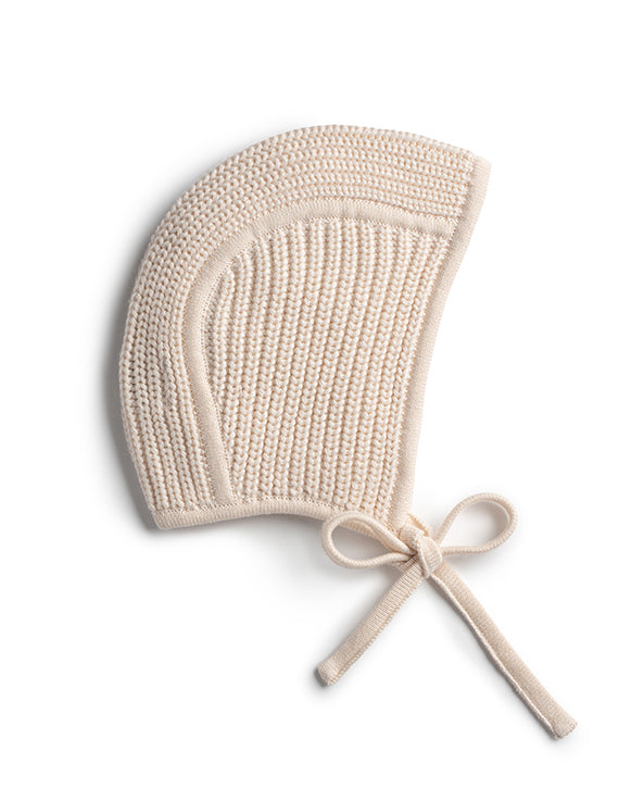 Baby Neutral Bonnet | Jacqueline & Jac | Chunky Knit | Natural White