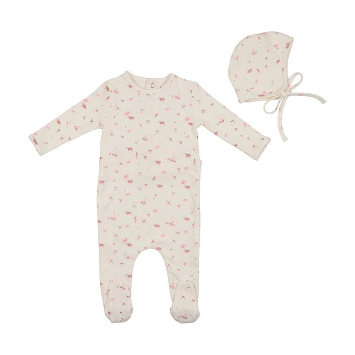 Baby Girl Layette Set | Floral Cotton | Rose Blush/White | Bee and Dee | AW22