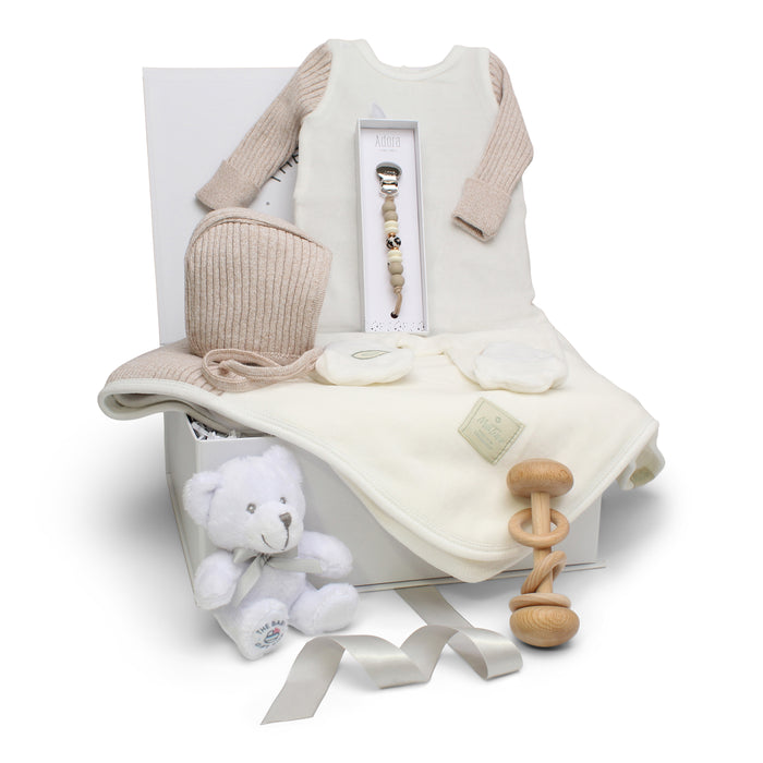 Baby Boy Gift Set | Heather Pleasure | Ivory & Tan | AW22