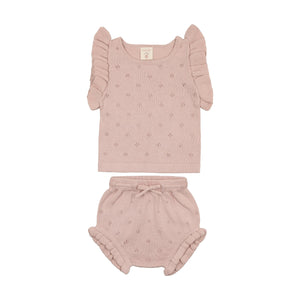 Baby Girl Pointelle Set | Knit | Pink | Lil Legs | SS23