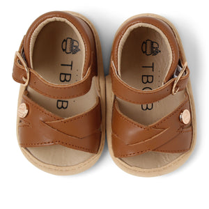 Baby Soft Sole Sandal | 'The Boho' By TBGB | Luggage Brown