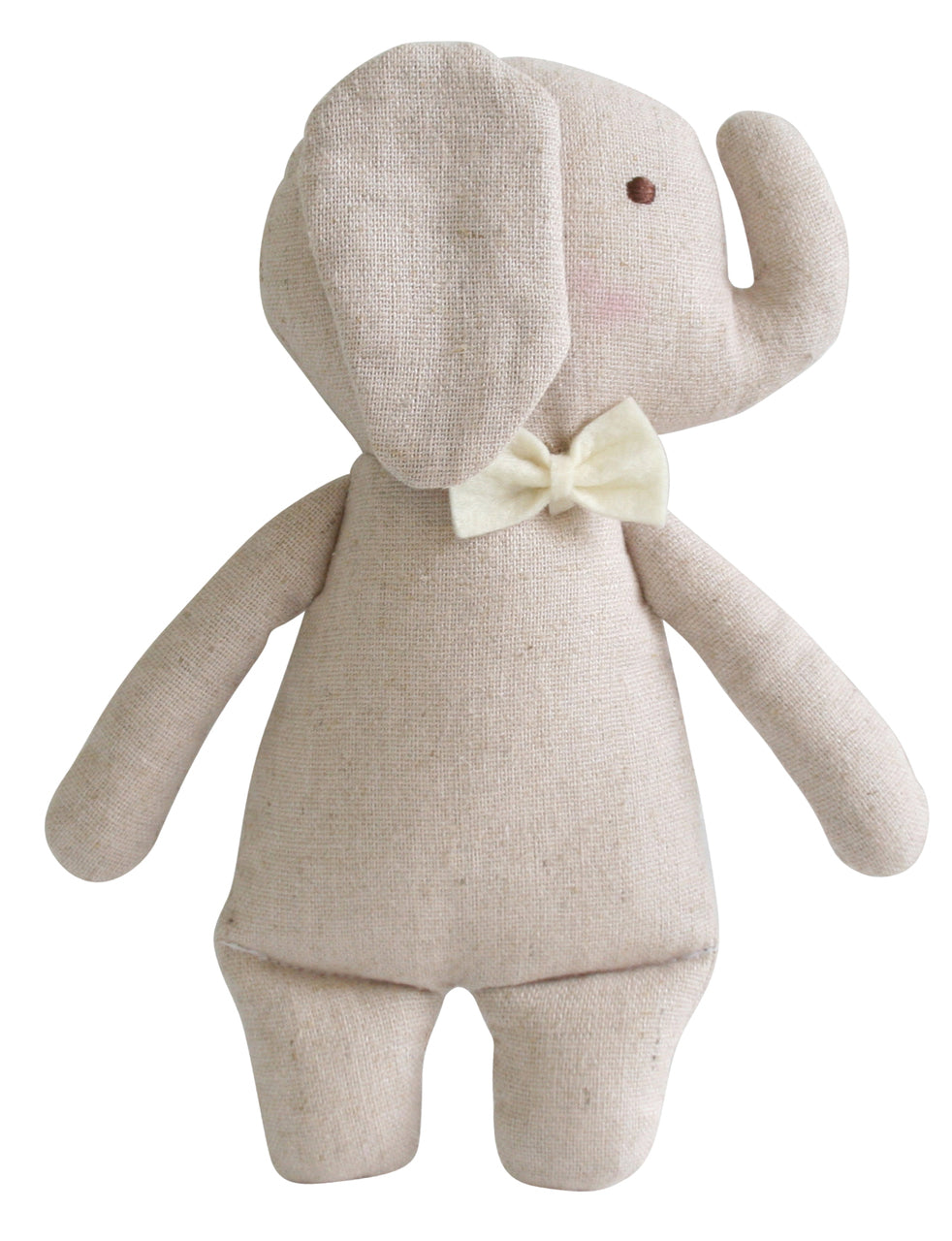 Linen Mini Rattle | Elephant | Alimrose