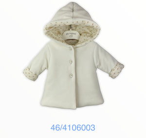 Baby Neutral Jacket | La Mascot | Gold Speckle Hood | White/Gold | AW22