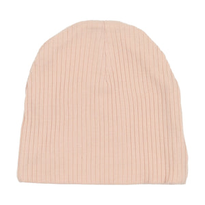 Baby Girl Footie + Beanie | Side Snap | Ribbed | Peach | Lil Legs | SS23