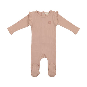 Baby Girl Layette Set | Ribbed | Pink Flower | Lil Legs | SS23