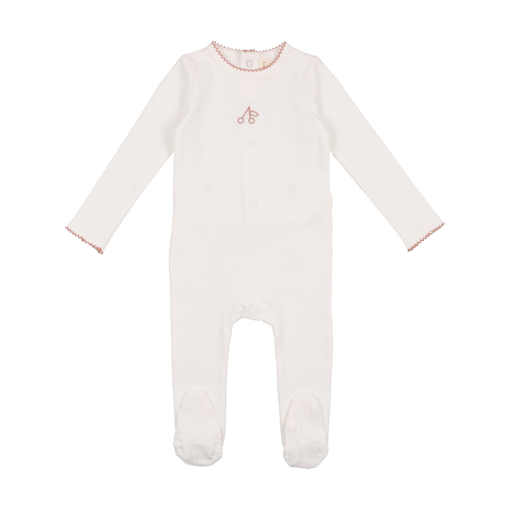 Baby Girl Layette Set | Scallop Edge | White with Rose Trim | Lil Legs | SS23