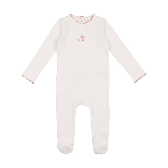 Baby Girl Layette Set | Scallop Edge | White with Rose Trim | Lil Legs | SS23