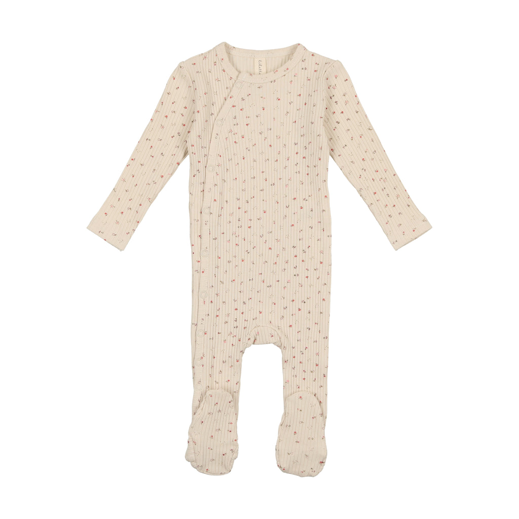 Baby Girl Footie | Side Snap | Ribbed | Garden | Lil Legs | SS23