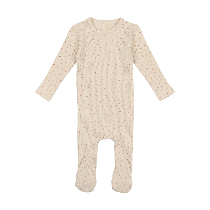 Baby Girl Footie | Side Snap | Ribbed | Garden | Lil Legs | SS23