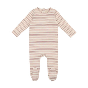 Baby Girl Footie + Beanie | Signature Stripe | Roseberry | Lil Legs | SS23