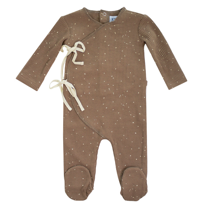 Baby Neutral Footie + Hat | Spec Waffle | Cocoa | Kipp | AW22