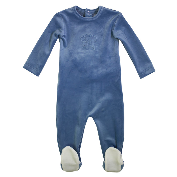 Baby Boy Footie | Embroidered | Blue | Kipp AW22