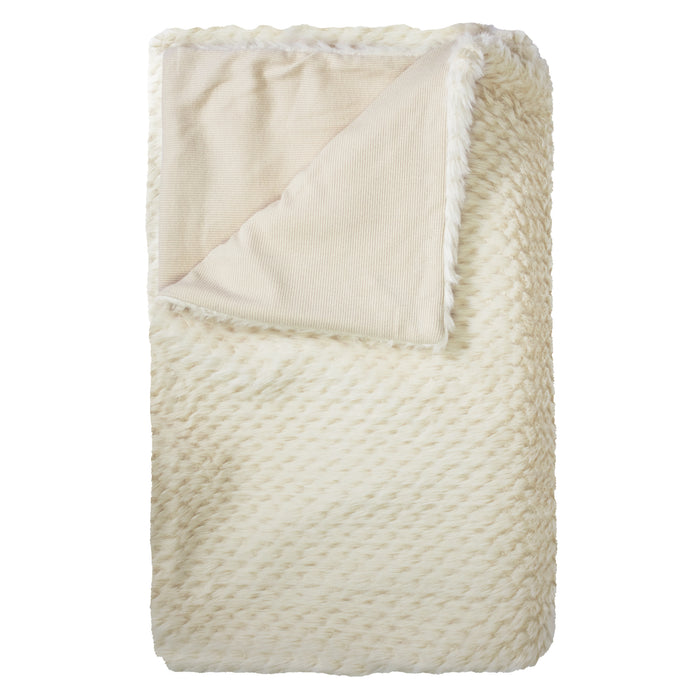 Baby Blanket | Textured Fur | Natural | Kipp AW22