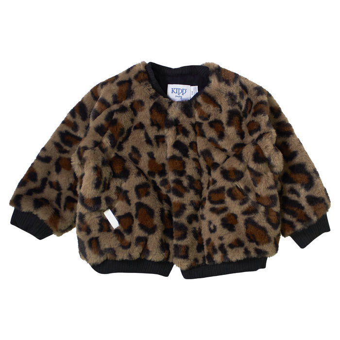 Baby Jacket And Hat | Leopard Fur | Mink | Kipp AW22