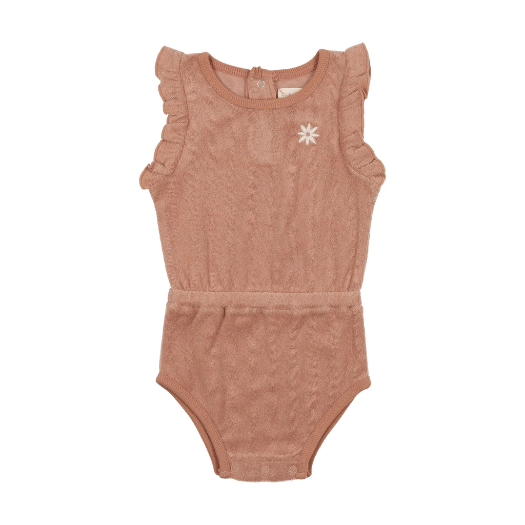 Baby Girl Romper | Terry | Apricot | Lil Legs | SS23