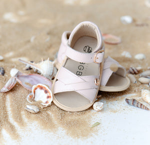 Baby Soft Sole Sandal | 'The Boho' By TBGB | Seashell Pink