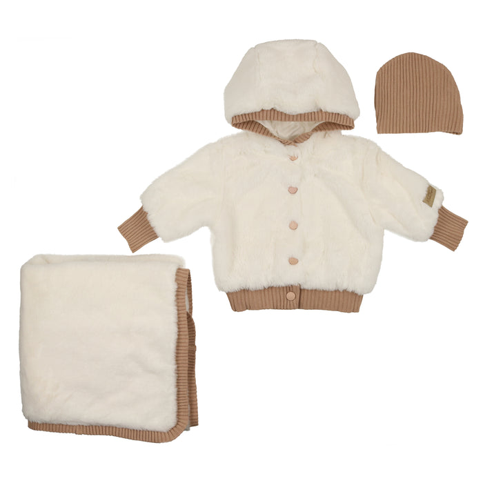 Baby Neutral Jacket Set | Un-fur-gettable | Ivory | Mon Tresor | AW22