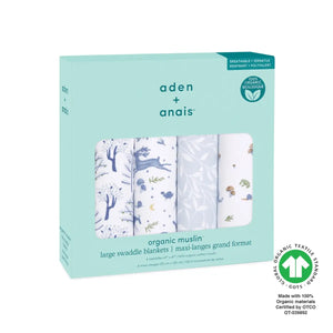 Organic Muslin Swaddle | Outdoors | 4 Pack | Aden + Anais