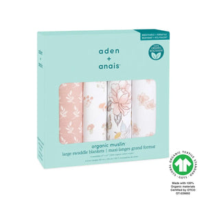 Organic Muslin Swaddle | Earthly | 4 Pack | Aden + Anais