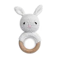 Bunny Crocheted Teething Rattle | Cheengoo