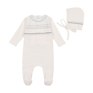 Baby Boy Layette Set | Embroidered Cotton | Snow White Boys | Bee and Dee | SS23