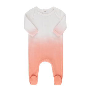 Baby Girl Ombre Footie + Hat | Salmon | Tricot Bebe | SS23