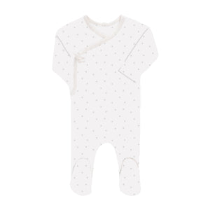 Baby Boy Footie + Beanie | Jersey Cotton | Floral Kimono | Blue/Ivory | Ely's & Co. | SS23
