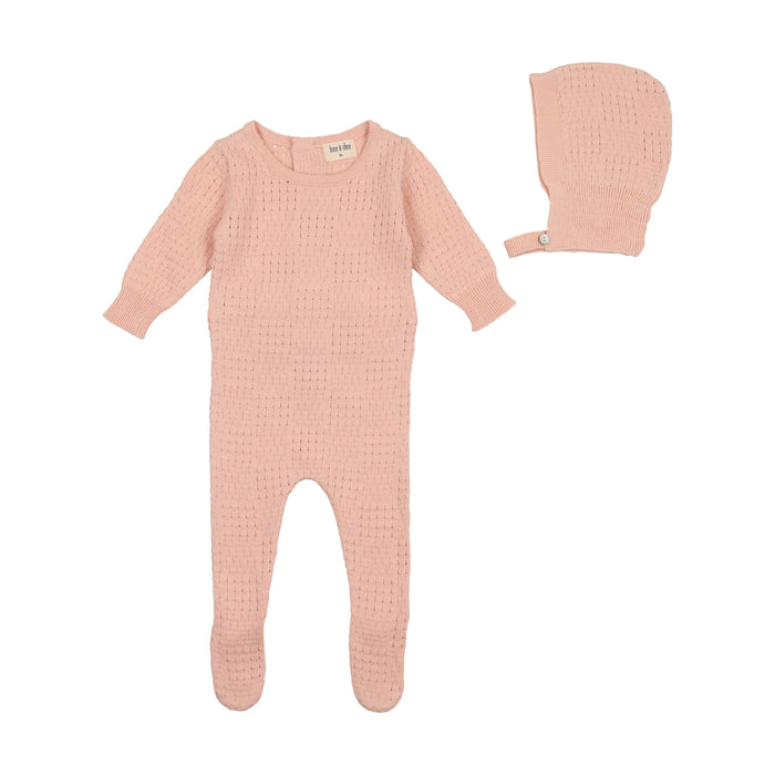 Baby Girl Layette Set | Knit Pointelle Collection | Sugar Pink | Bee and Dee | SS23