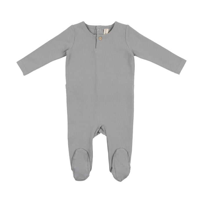 Baby Boy Footie + Beanie | Signature Solid | Blue | Lil Legs | AW22