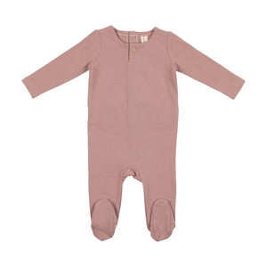 Baby Girl Footie + Beanie | Signature Solid | Ros'e | Lil Legs | AW22