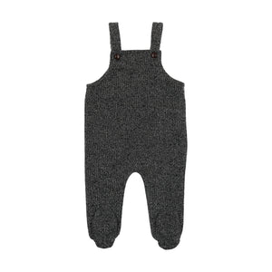 Baby Boy Overalls + Turtleneck | Tweed | Black | Lil Leggs | AW22