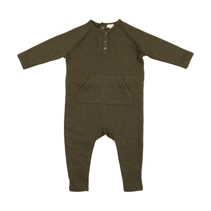 Baby Boy Romper | Footless |  Evergreen Speckle | Lil Leggs | AW22