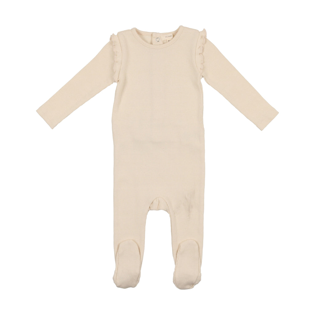 Baby Girl Layette Set | Ruffle Ribbed | Stone | Lil Legs | AW22