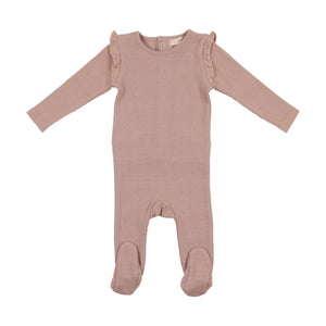 Baby Girl Layette Set | Ruffle Ribbed | Lilac | Lil Legs | AW22