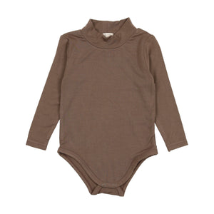 Baby Boy Overalls + Turtleneck | Tweed | Brown | Lil Legs | AW22
