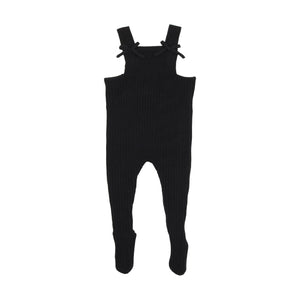 Baby Girl Overalls | Knit | Black | Lil Leggs | AW22