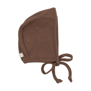 Baby Boy Footie + Bonnet | Stitch Ribbed | Taupe | Lil Legs | AW22