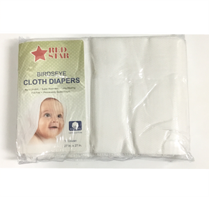 Cloth Diapers | 6 Pack | White | Red Star