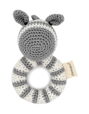 Zebra Crocheted Rattle | Cheengoo