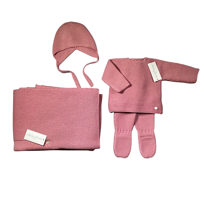 Baby Layette Set | Classic Knit  | Pink | Martin Aranda | AW22