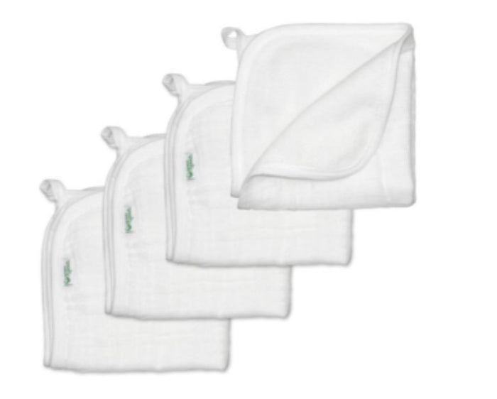 Baby Washcloths | Green Sprouts | Organic cotton | White
