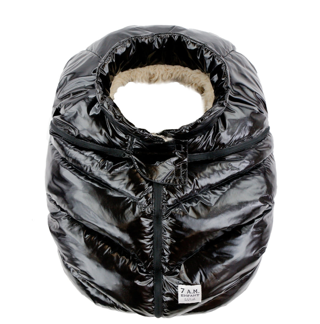 7AM | Car Seat Cocoon | Black Polar