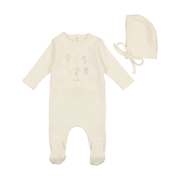 Baby Girl Layette Set | Soft Leafy Print | Ivory Girls | Bee and Dee | SS23