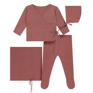Baby Girl 2 Piece Set | Wrap Style Knit | Rose | Bondoux | SS23